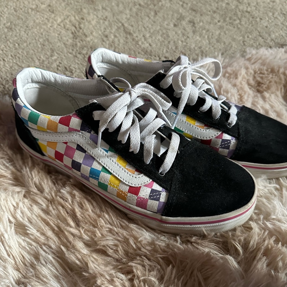 Vans Old Skool Rainbow Chex Checkerboard